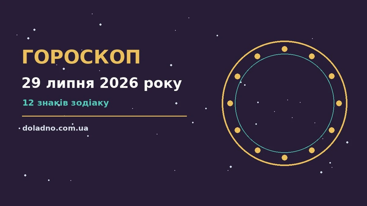 Зоряне небо над містом у передсвітанкових барвах ілюструє гороскоп на 29 липня 2026 року