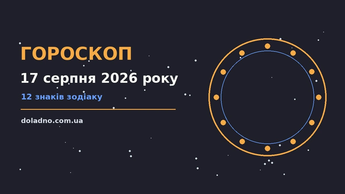 Зодіакальний фон для щоденного гороскопу на 17 серпня 2026 року