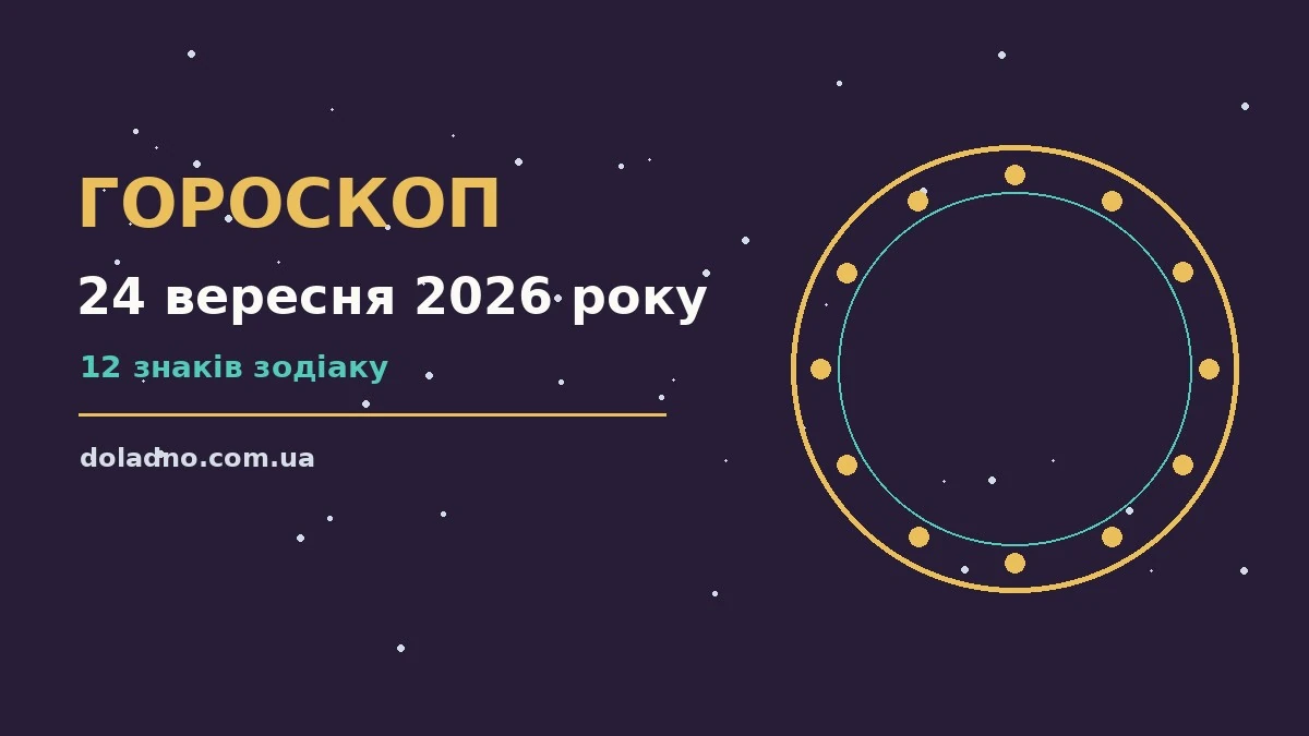 Гороскоп на 24 вересня 2026 року: час рішень для всіх знаків про шанси та застереження