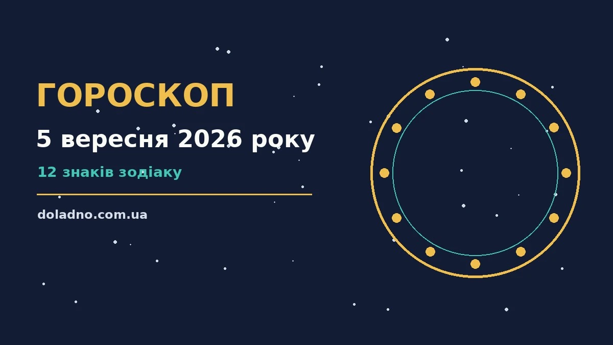 Гороскоп на 5 вересня 2026 року — кар'єра, фінанси і переговори