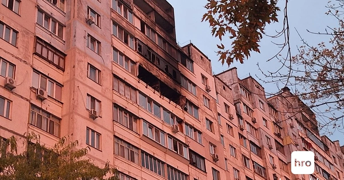 Наслідки удару БпЛА по житловому будинку в Києві, 8 жовтня 2026 року
